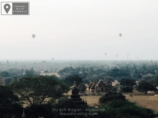 Cả vùng đất Bagan với hàng ngàn đền đàn huyền bí trong sương sớm