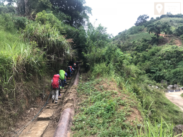 The jewel trekking line begins with passing through terraced roads.