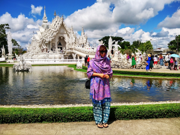 The White Temple Wat Rong Khun, where gorgeous virtual living in Chiang Mai.