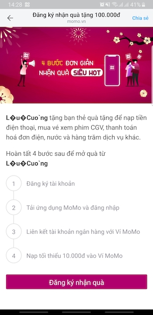 Dang ky Vi MoMo 1 Hướng dẫn đăng ký Ví MoMo, Tặng coupon 100k khi đăng ký ví MoMo (cập nhật 2019)